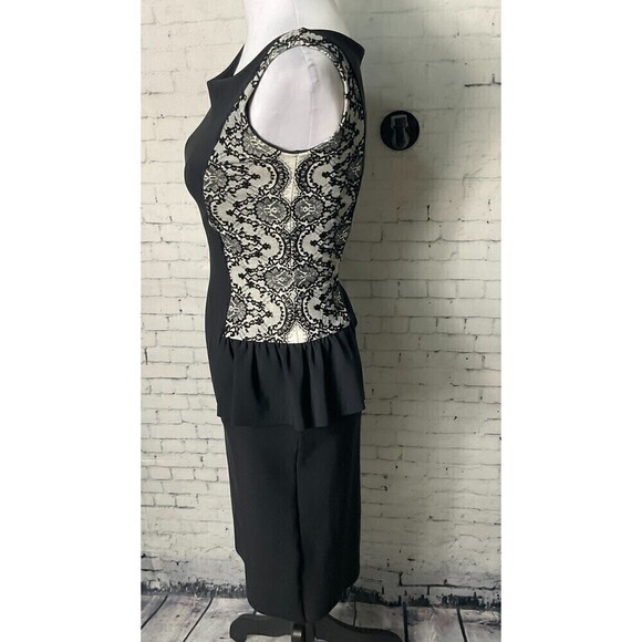 Chiara Boni La Petite Robe Black Silver Sleeveless Cocktail Dress Sz 6 N2 - Picture 7 of 15